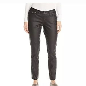 Prana Women's 2/26 Black Jett Coated Pants Leather